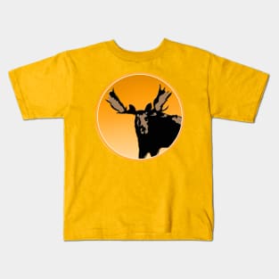 Moose at Sunset Kids T-Shirt